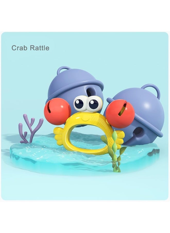 HOLA رَجَّة أوركسترا السلطعون - لعبة نشاط للأطفال، تخفيف آلام التسنين، سهلة الإمساك، مهارات حركية دقيقة، ألوان زاهية، ألعاب حسية، ألعاب للأطفال، عضاضة للأطفال، رَجَّة حيوانات 3M+ - Image 2