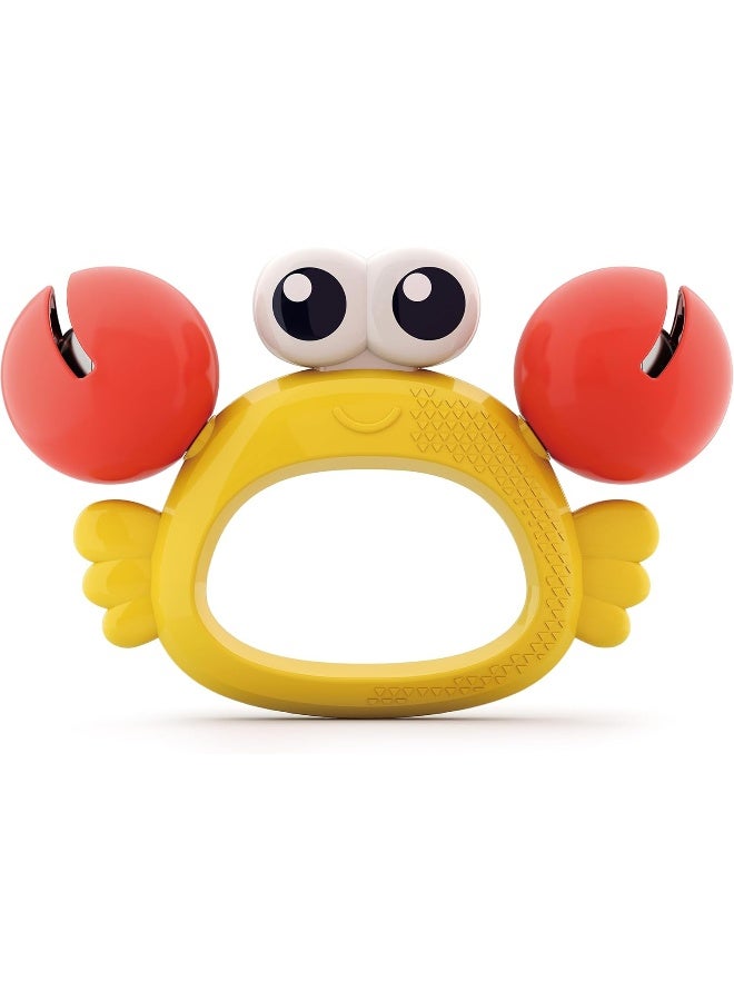 HOLA رَجَّة أوركسترا السلطعون - لعبة نشاط للأطفال، تخفيف آلام التسنين، سهلة الإمساك، مهارات حركية دقيقة، ألوان زاهية، ألعاب حسية، ألعاب للأطفال، عضاضة للأطفال، رَجَّة حيوانات 3M+ - Image 1