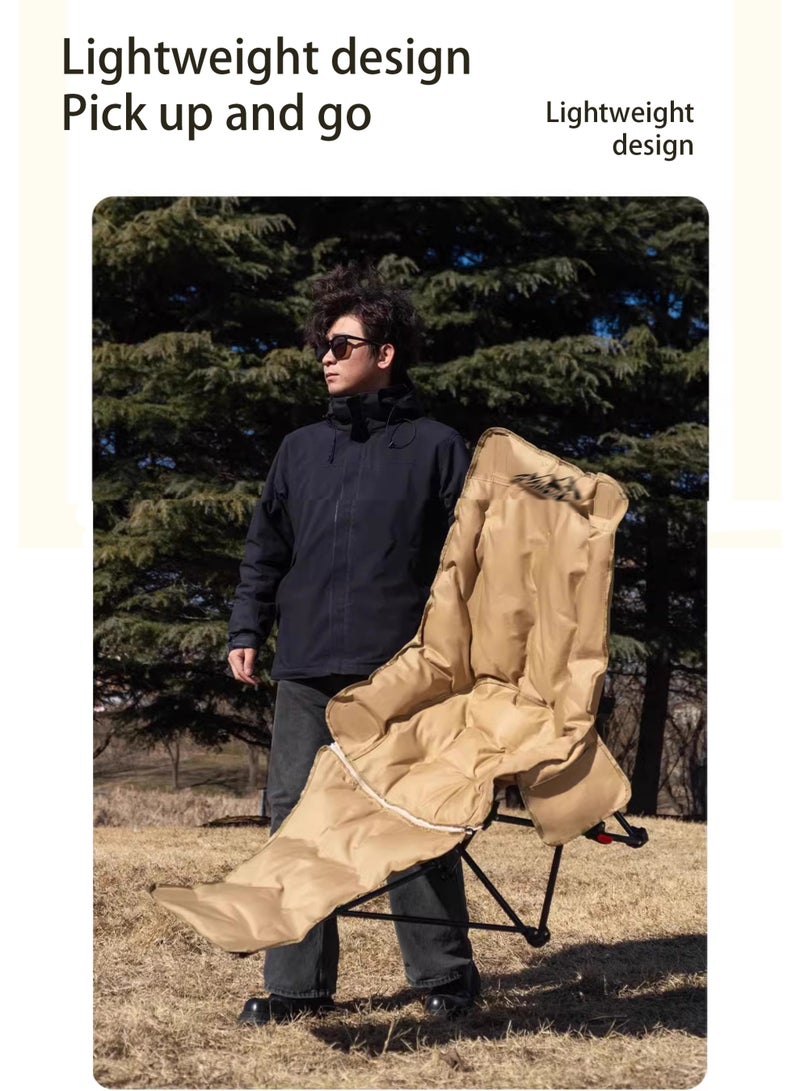 MissTiara Folding chair, portable and comfortable camping chair, multifunctional folding chair, adjustable, outdoor picnic and travel folding chair, outdoor armchair with side storage pockets, fishing chair, perfect for camping, sports, outdoor, lawn, hiking - Image 4