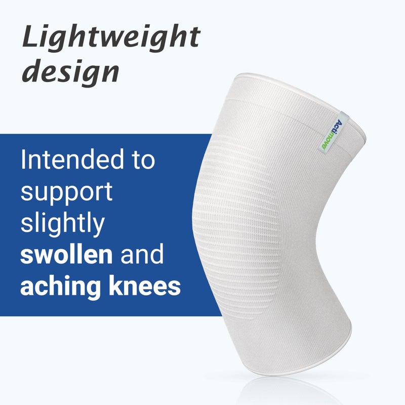 Actimove Everyday Supports Mild Knee Support - Mild Support, Lightweight, Easy to Apply for Slightly Swollen and Aching Knees â€“ White, Large - Image 2