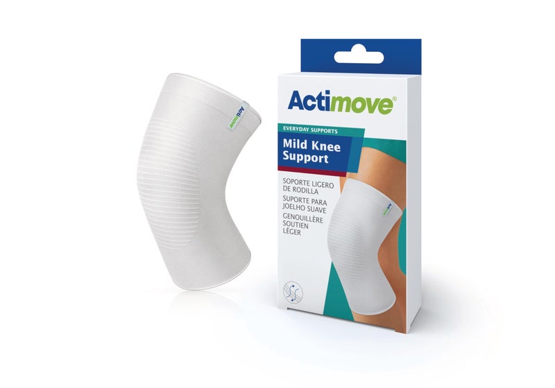 Actimove Everyday Supports Mild Knee Support - Mild Support, Lightweight, Easy to Apply for Slightly Swollen and Aching Knees â€“ White, Large - Image 1