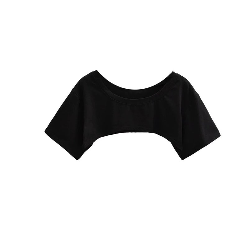 Women's Cropped Short Sleeve Cotton Blend T-Shirt - Image 5