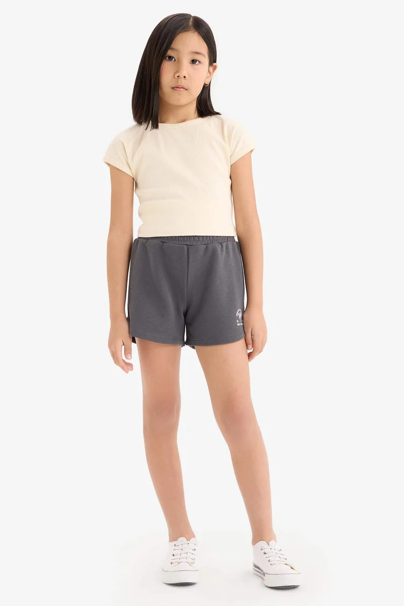 ديفاكتو Girl Elastic Waist Printed Shorts