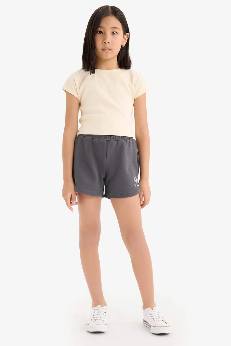 ديفاكتو Girl Elastic Waist Printed Shorts