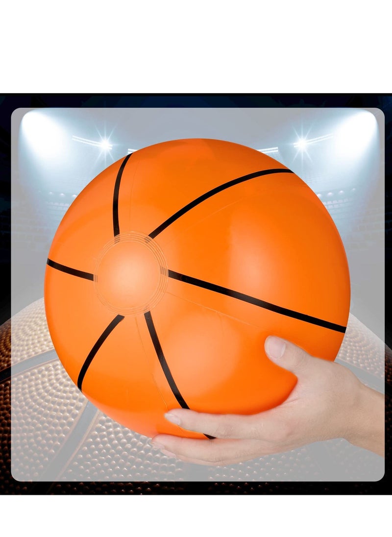 Generic - Inflatable Basketball Beach Balls - for Sports-Themed Events, Outdoor Games, Pool Fun, and Summer Water Activities, Kids Summer Water Ball for Beach Playing,Teaching,Party Favors 3 Pcs 9.8 Inch - Image 1