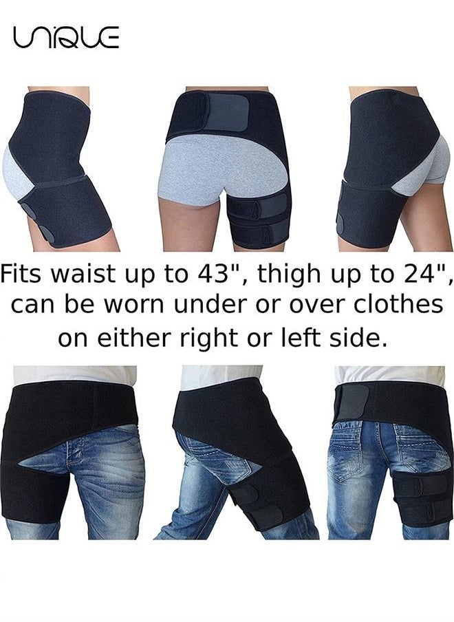 Unique - Hip Brace, Sciatica Pain Relief Brace, Thigh Supports, Thigh Hamstring Compression Support Wrap for Sciatica Pain Relief - Image 1