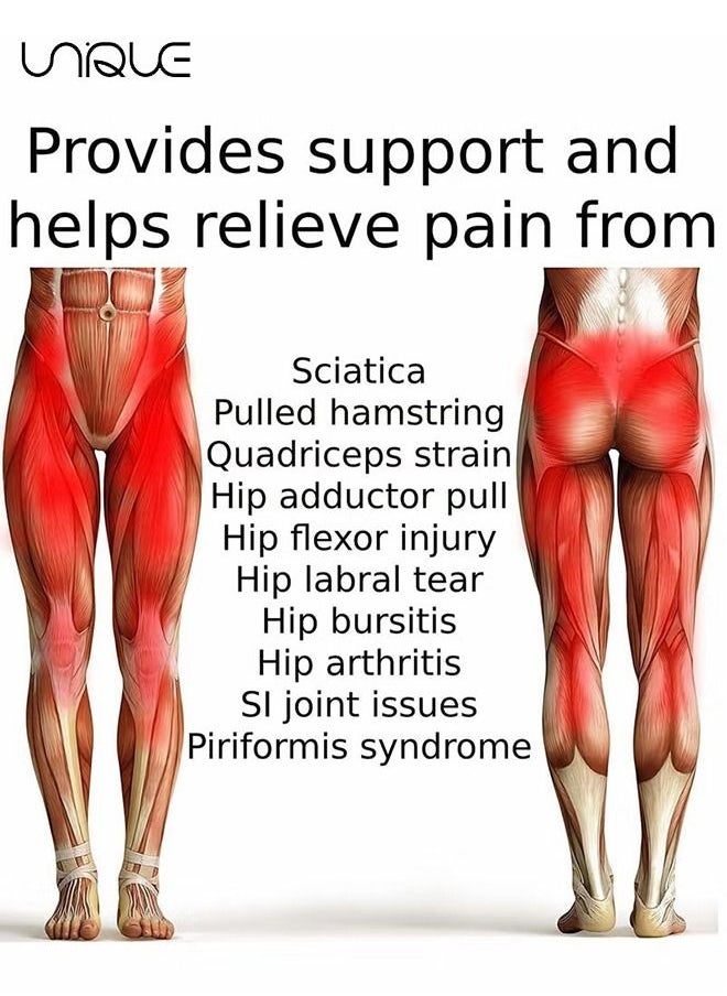 Unique - Hip Brace, Sciatica Pain Relief Brace, Thigh Supports, Thigh Hamstring Compression Support Wrap for Sciatica Pain Relief - Image 1