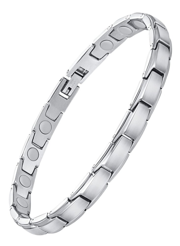 bebeFuture Classic Silver Stainless Steel Chain Bracelet for Women - Adjustable Link Design - Image 1