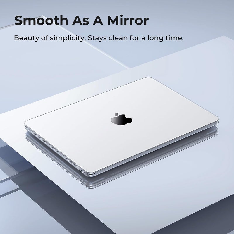 Case Compatible for New Macbook Air 13.6 inch M5 A3449 M4 A3240 M3 A3113 M2 A2681 with Touch ID,2026 2025 2024 2022 Release, Air 13 Laptop Plastic Hard Shell Cover, Smooth Shiny, Crystal Clear - Image 4