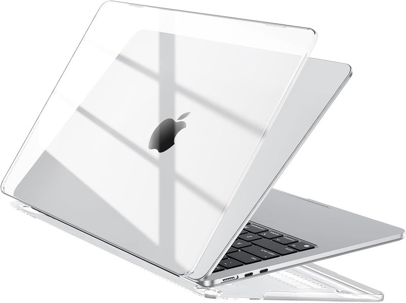 Case Compatible for New Macbook Air 13.6 inch M5 A3449 M4 A3240 M3 A3113 M2 A2681 with Touch ID,2026 2025 2024 2022 Release, Air 13 Laptop Plastic Hard Shell Cover, Smooth Shiny, Crystal Clear - Image 1