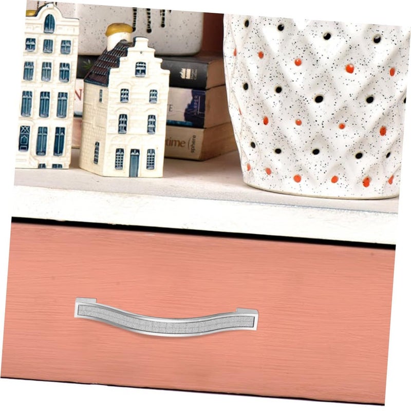 10pcs 128mm Satin Silver Crystal Drawer Handles Modern Minimalist Cabinet Pulls - Image 5