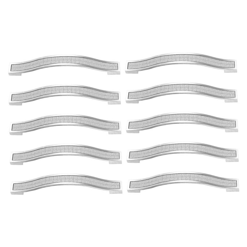 10pcs 128mm Satin Silver Crystal Drawer Handles Modern Minimalist Cabinet Pulls - Image 2