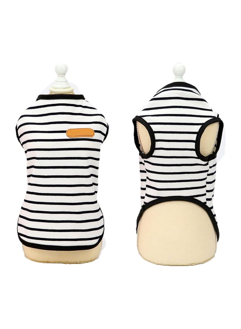 A.M Pet Cute Striped Tank Top Clothes For Dogs And Cats For Summer T-Shirt - Image 3