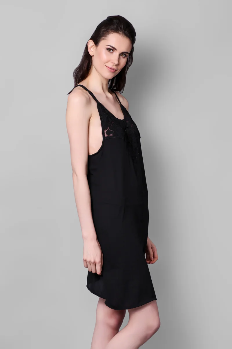 After Dark Lexi, Black Embroidered Dress