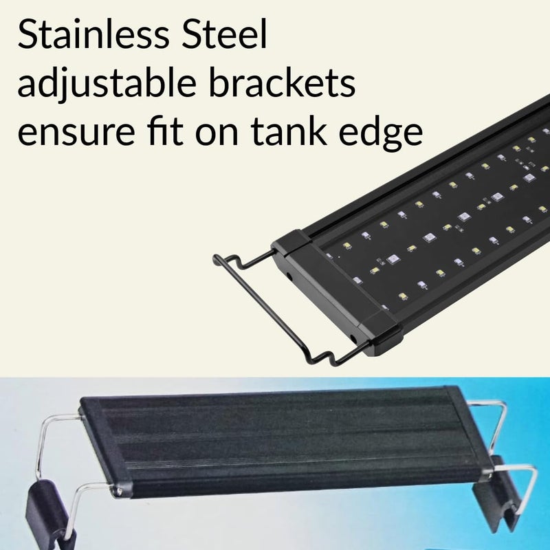 Scroll Store LED Aquarium Light, Ultra Thin Stent Lamp for Fish Tank | Energy Efficient, Bright White & Blue Light for All Aquariums (LY 40S - 40-50 CM) - Image 3