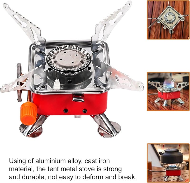 HOT GRILL BBQ Times Foldable Camping Stove Burner Mini Portable Heater For Outdoor Lotus Shape Cooking Tool for Mountaineering, Travel, Picnic & Outdoor Party-BT7436 - Image 5