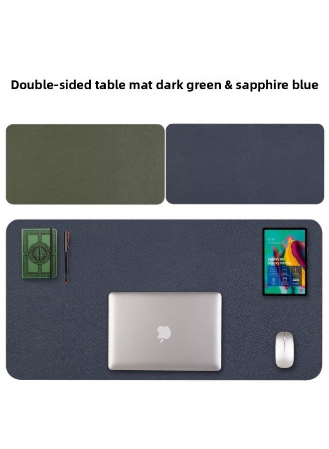 Mouse Pad Office Desk Pad Oversized Laptop Pad Keyboard Pad Desk Writing Desk Pad Children Study Pad-Color:1300x650mm-2mm-Pattern:Royal Blue + Dark Green