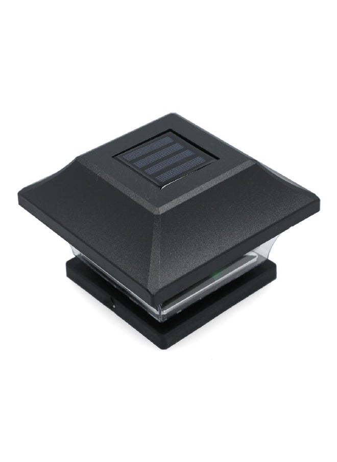 Mi Casa Weather Proof Durable Solar Powered Post Cap Light Black and Clear 9.8 x 14.2 x 14.2 cm FY10451A-BK  - Image 2
