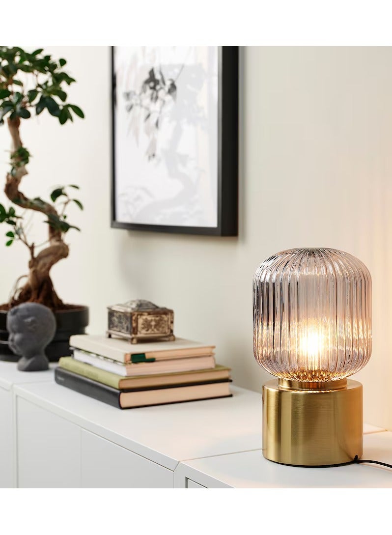 Table lamp, brass/grey clear - Image 3