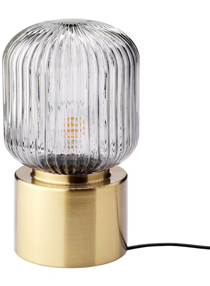 Table lamp, brass/grey clear - Image 4