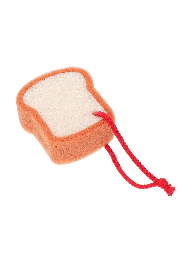 Healifty - Ealifty Cute Fruit Bath Shower Sponge Loofahs Body Scrubber Sponge Cartoon Bread Shaped Exfoliating Bath Sponge Loofah Bath Spa Puff Scrubber Ball Towel Shower Scrubber For Kids Baby Newborn - Image 1