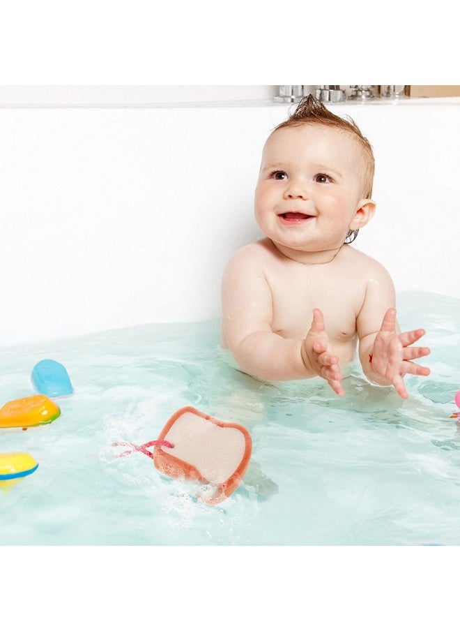Healifty - Ealifty Cute Fruit Bath Shower Sponge Loofahs Body Scrubber Sponge Cartoon Bread Shaped Exfoliating Bath Sponge Loofah Bath Spa Puff Scrubber Ball Towel Shower Scrubber For Kids Baby Newborn - Image 1