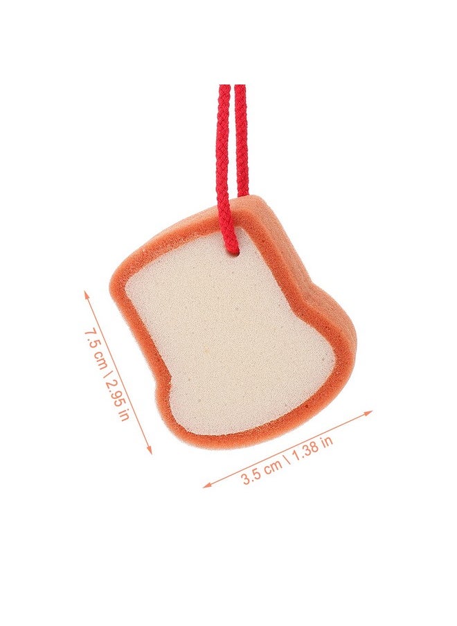 Healifty - Ealifty Cute Fruit Bath Shower Sponge Loofahs Body Scrubber Sponge Cartoon Bread Shaped Exfoliating Bath Sponge Loofah Bath Spa Puff Scrubber Ball Towel Shower Scrubber For Kids Baby Newborn - Image 1
