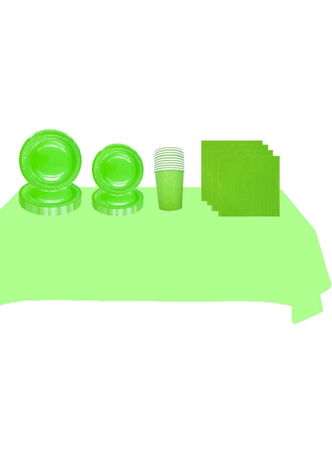New In Stock Pink Tableware Suit Paper Cup Paper Tray Paper Cup Paper Towel Tablecloth Disposable Solid Color Party Supplies Batch-Color:Black-Specifications:Paper Cups 10/pack - Image 2