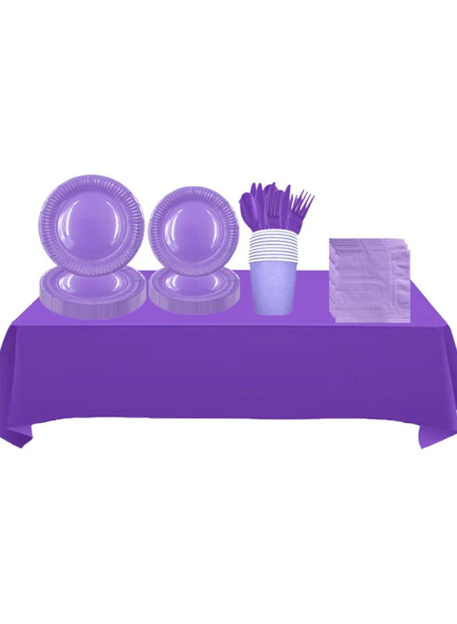 New In Stock Pink Tableware Suit Paper Cup Paper Tray Paper Cup Paper Towel Tablecloth Disposable Solid Color Party Supplies Batch-Color:Black-Specifications:Paper Cups 10/pack - Image 4