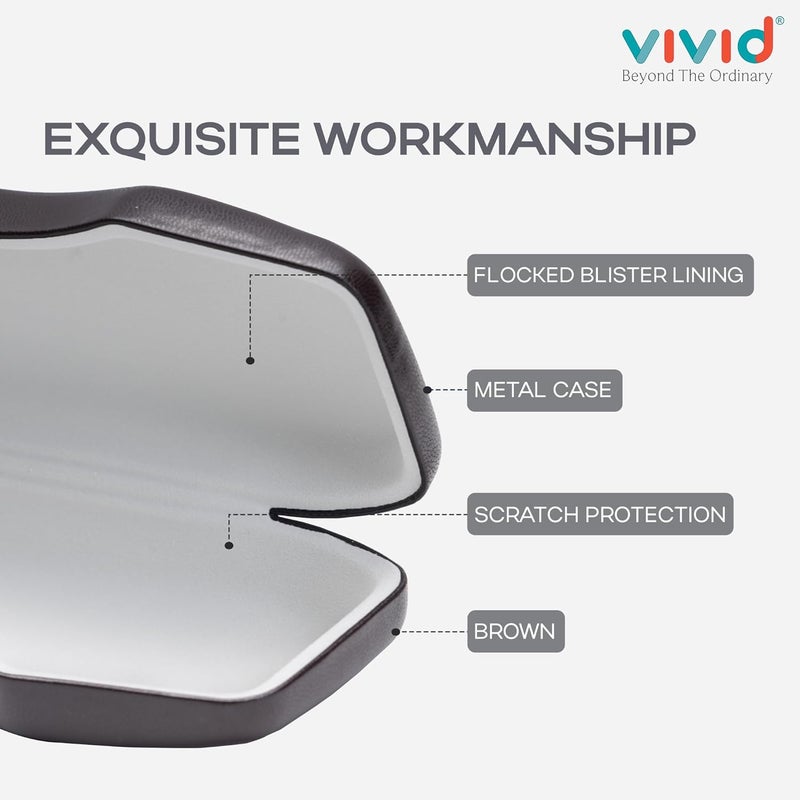 VIVID Vision Unisex Adult Lightweight Eyewear Specs Case Cover | Protect Eye Glasses | Chashma Dibbi | Spectacle Box | Closure - HINGE-SPRING | Metal - Image 4