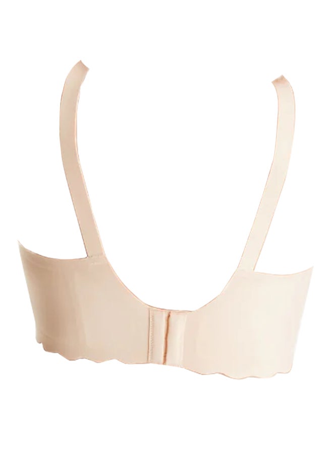 Momcozy Jelly Strip - Seamless Floral Push Up Nursing Bra - YN46 - Cream S  - Image 2