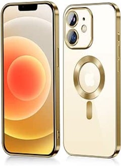 Case Compatible with Iphone 11 (6.1 Inch) Magnetic [Support Magsafe Charger] Wireless Anti-Scratch Shockproof Clear Lens Protector Corner Cushion Durable Full Body Protection Cover (Gold)