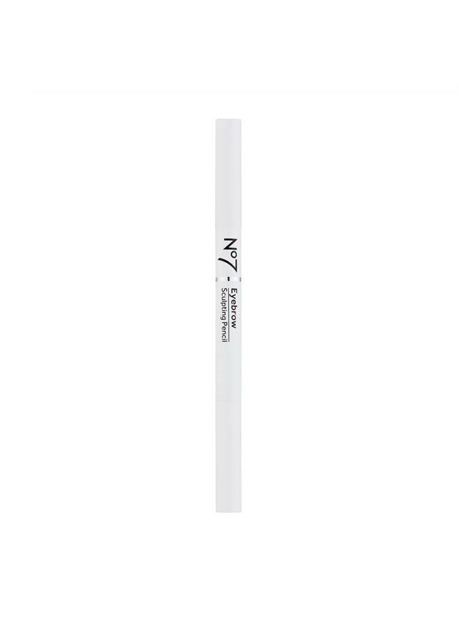 No7 - Beautiful Eyebrows Sculpting Pencil - Black - Precision-Tip Eyebrows Pencil with Angled Brush Tip - Sculpting Brow Pencil with Spoolie Brush to Comb & Style Brows - (0.2g) - Image 1