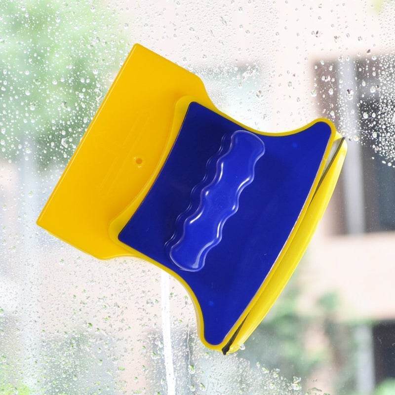 Yosoo Square Shape Double-Side Magnetic Glass Cleaner Wiper with 2 Extra Cotton for Window, Squeegee Washing Kit Equipment Household Cleaner - Image 5