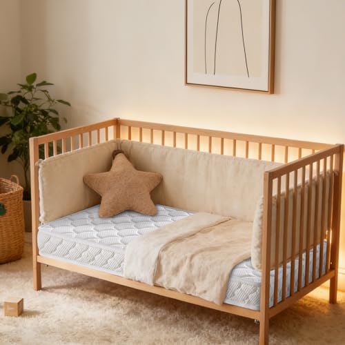 Tiankehan Premium Crib & Toddler Mattress-52"x27.6"x5", 100% Knitted Fabric, Soft Moisture Absorbent & Breathable Crib Mattress, Fits Standard Cribs & Toddler Beds - Image 2