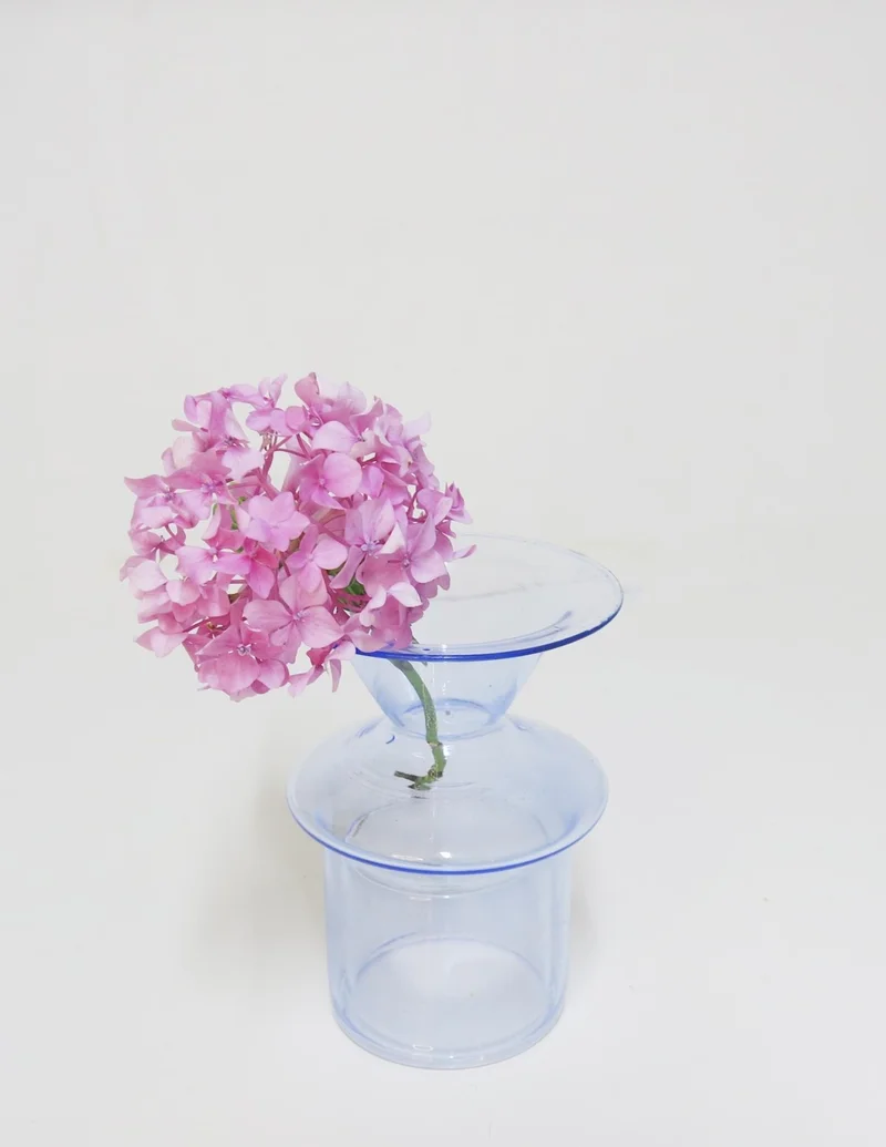ميسي Standing Blue Glass Candle Holder and Tealight Set