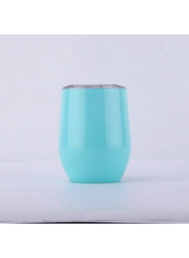 Eggshell Cup 304 Stainless Steel Double-layer Vacuum Vacuum Cup 12ozu Type Egg Cup Stainless Steel Red Wine Cup Big Belly Cup