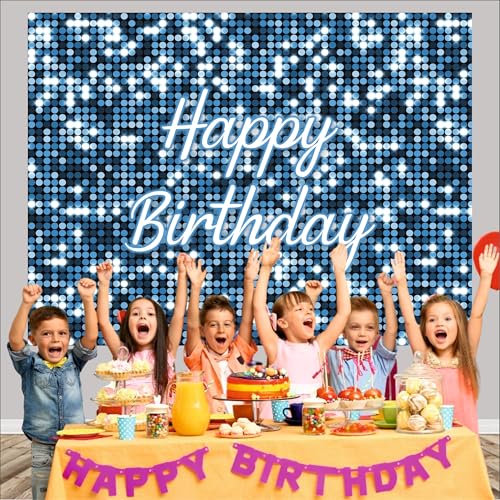 Party Baazaar Blue Backdrop | Backdrop for Birthday Decoration | Happy Birthday Banner for Kids (Pack of 1, Multicolor, Size: 5x4 Feet) - Image 5