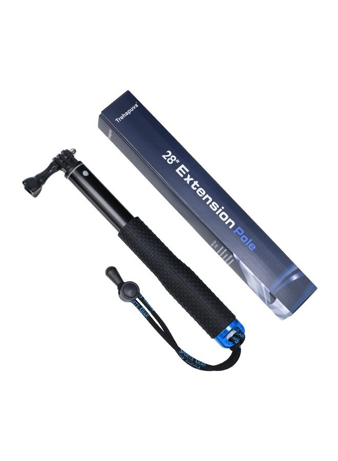Trehapuva Selfie Stick, 28” Extension Monopod Adjustable Pole Waterproof Hand Grip Compatible for Go Pro Hero 10 9 8 7 6 5 4 3+ 3 Session, AKASO, Xiaomi Yi,SJCAM SJ4000 SJ5000 SJ6000 More - Image 2