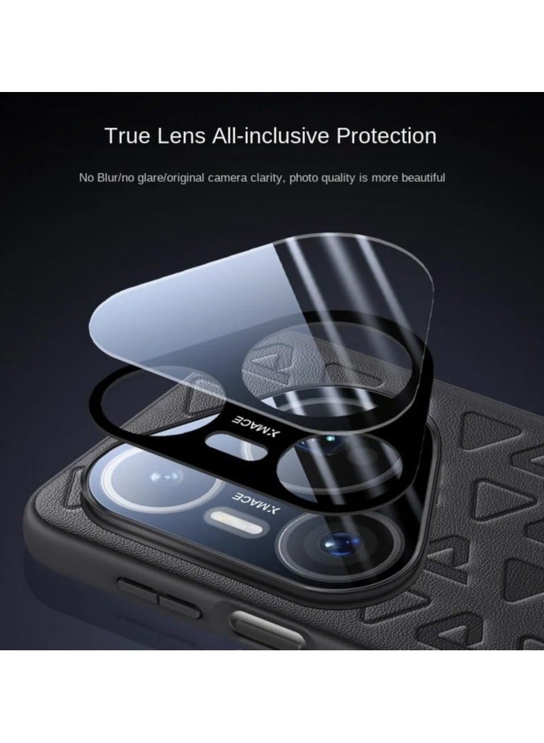 عام "حافظة متوافقة مع Huawei Pura 80 Ultra - غطاء كامل من الجلد الطبيعي مع حماية العدسات - حواف ناعمة مضادة للصدمات، مقاومة للبصمات، مع حماية ضد السقوط - غطاء خلفي متين" - Image 2