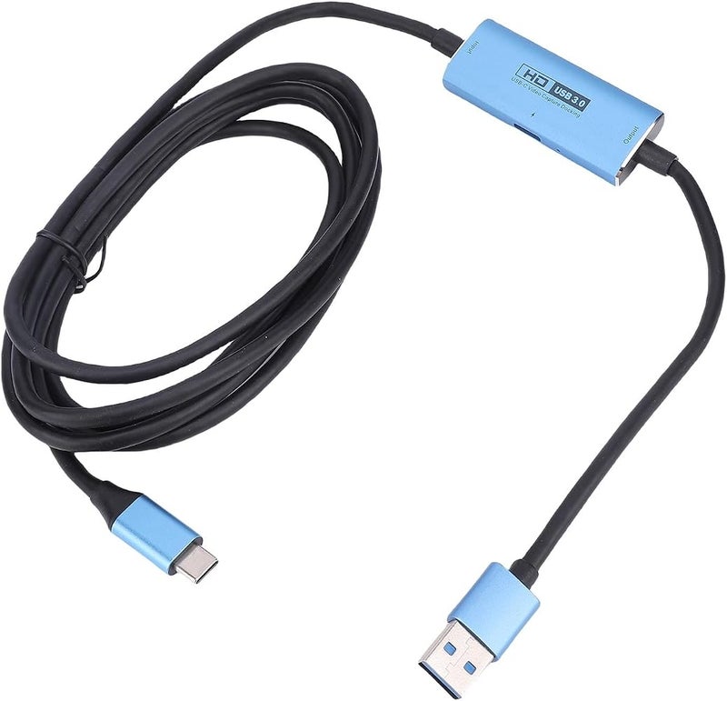 اسيكسيكس بطاقة تقاط فيديو Asixxsix USB3.0، تدعم تسجيل فيديو بدقة 4K بمعدل 30 إطارًا في الثانية أو 1080p بمعدل 60 إطارًا في الثانية، مزودة بمنفذ شحن سريع بقدرة 100 واط وجهاز تقاط صوت قابل للتشغيل التلقائي، مناسبة للبث المباشر والألعاب - Image 1