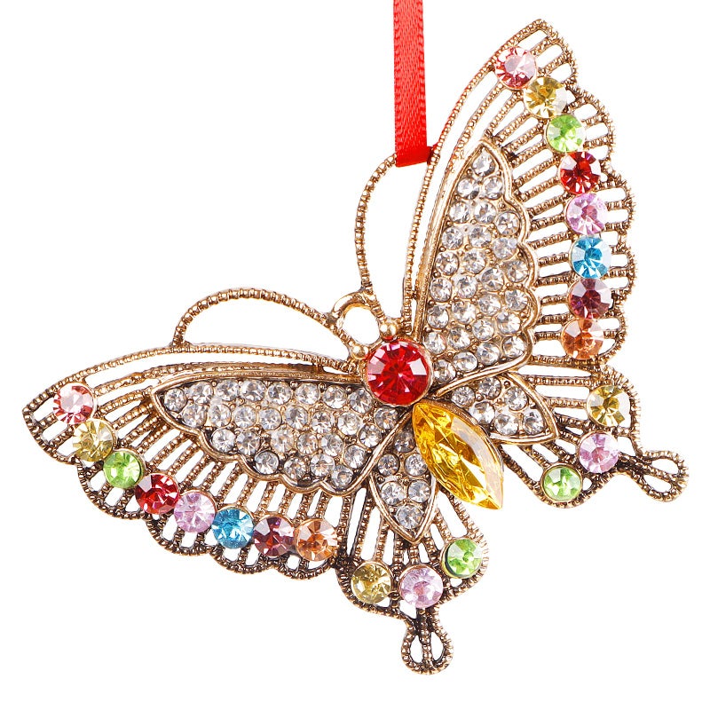 PETCEE Butterfly Christmas Ornaments for Kids 2023 Monarch Butterfly Ornaments for Christmas Tree Decorations Metal Butterfly Keepsake Gifts for Women Girls Sisters Mom