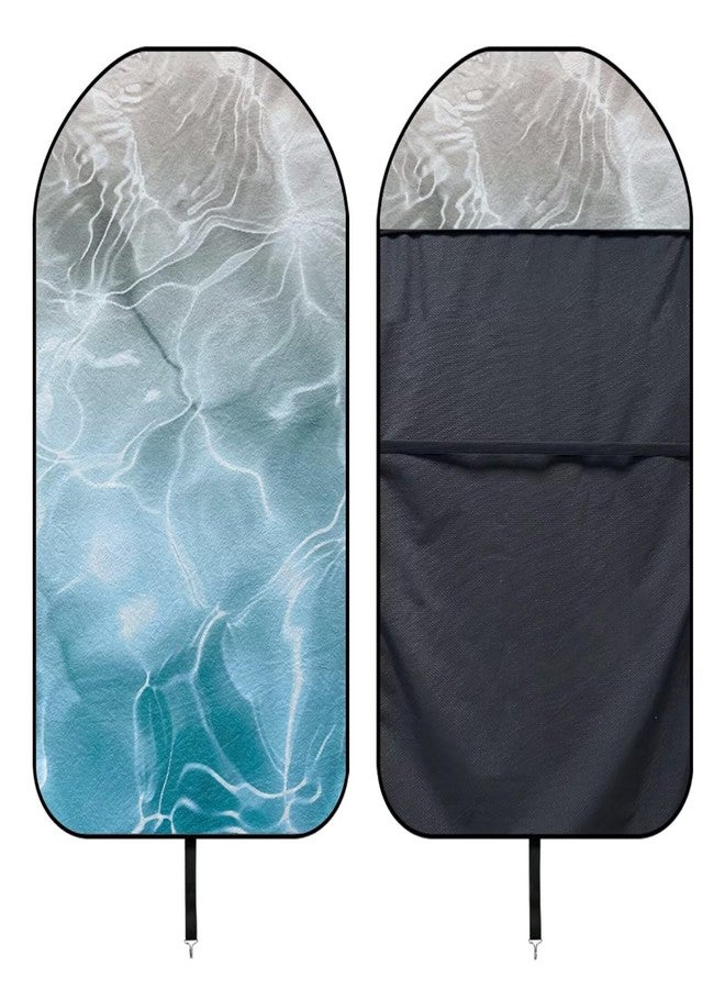 JOAIFO Waterproof Sweat Towel Car Seat Cover Universal Anti-Slip Automotive Seat Covers for Post Gym Workout, Running, Swimming, Beach and Hiking, Seawater - Image 5