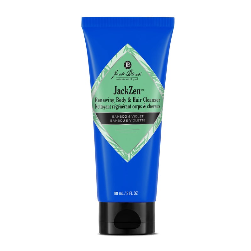 Jack Black Jack Black JackZen Renewing Body  Hair Cleanser 3 Fl Oz  Bamboo  Violet  Mens Body Wash Mens Shampoo Skin Care Hair Care DualPurpose Body Wash Men SulfateFree