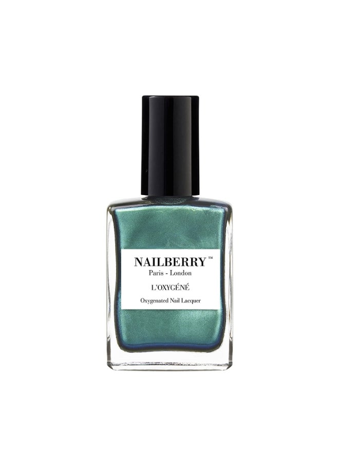 Nailberry LOxygn Oxygenated Nail Lacquer Glamazon Pearlized Green Blue Opaque Polish UV Protected LongWear Nail Polish 12Free Vegan Certified Halal Cruelty Gluten Free 15 ml - Image 2
