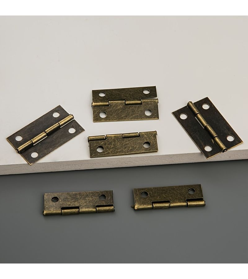 Antique Bronze 150 Pcs Door Hinge 6 Point Bronze Hinges With 2x8 Screws Folding Butt Hinge For Door Box Cover Wooden Box Hardware Device - Image 5