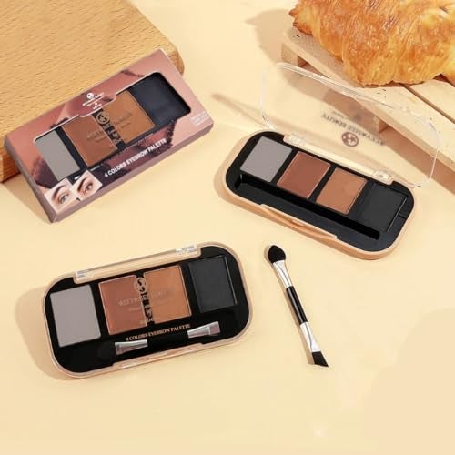Adbeni 4 Colors Eyebrow Palette 9gm | Natural Color, Long Lasting & Waterproof | Embark A Journey Through Radiant Realms | Infinite Expression Of Timeless Beauty (Shade-01) - Image 1