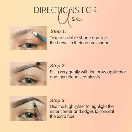 Adbeni 4 Colors Eyebrow Palette 9gm | Natural Color, Long Lasting & Waterproof | Embark A Journey Through Radiant Realms | Infinite Expression Of Timeless Beauty (Shade-01) - Image 4