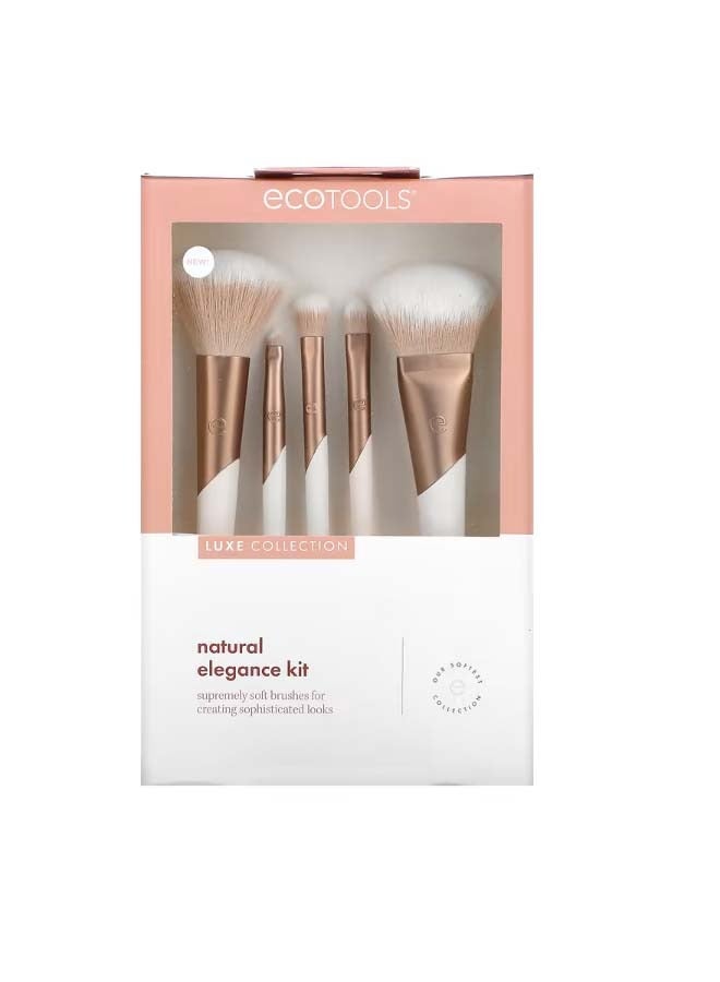 Ecotools Luxe Collection Natural Elegance Kit Supremely Soft Brushes 5 Piece Kit - Image 2
