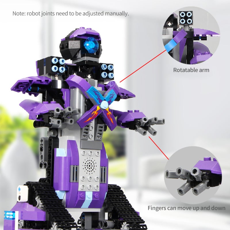 Building Blocks Robot: 300+ ABS Parts 2 Remote Control Modes - STEM Programming Learning in Play for Kids Students Teens Adults Enthusiasts - Image 4